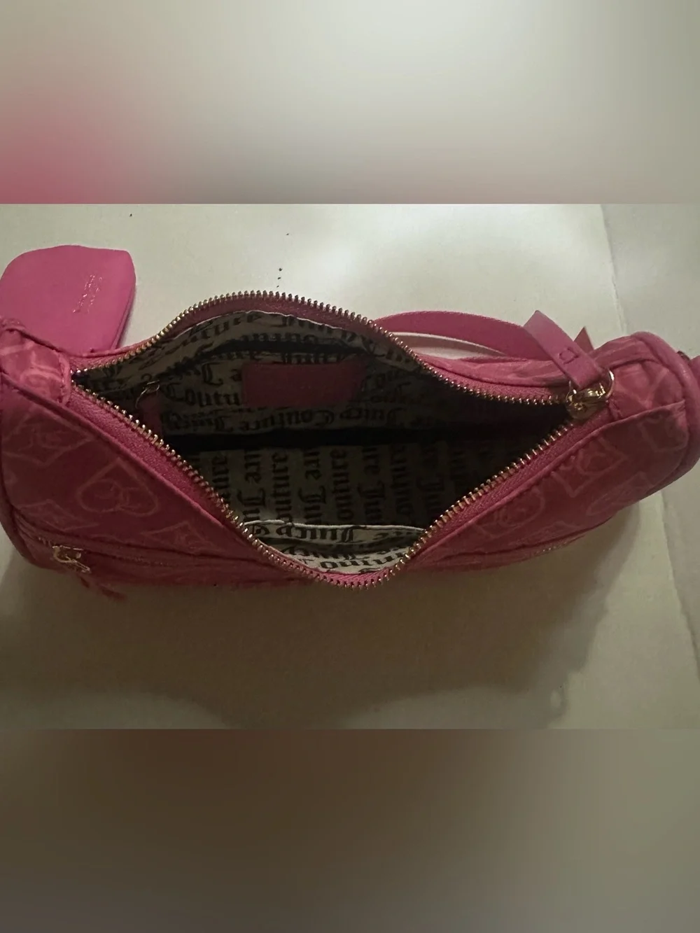💕 NWT/ Juicy Couture Hot Pink Monogram Crossbody Bag with Coin Pouch 💕